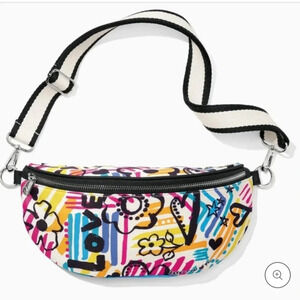 Brighton Graffiti Love Cross Body Belt Bag #D30265 NWT